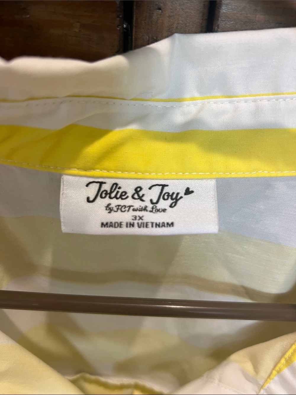 Cabana Yellow and White Vertical Stripe Button-Up Cover Up Dress/Fishing Shirt - Picture 6 of 10